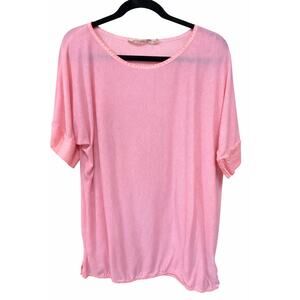 Soft Surroundings Medium Pink Knit Comfort Coastal chic Resort Travel Capsule